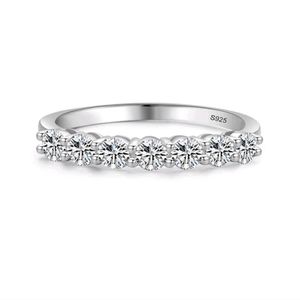 Sterling Silver Ring with Simulated Diamonds